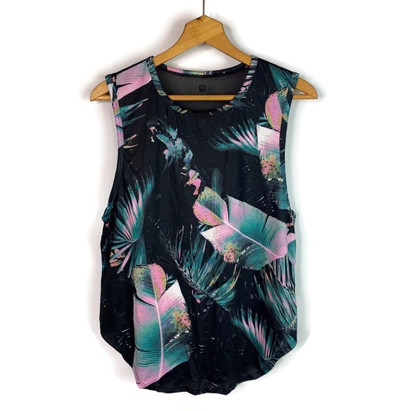 Fabletics Tops - Fabletics Trisha Back Mesh Tropical Tank Top sz M